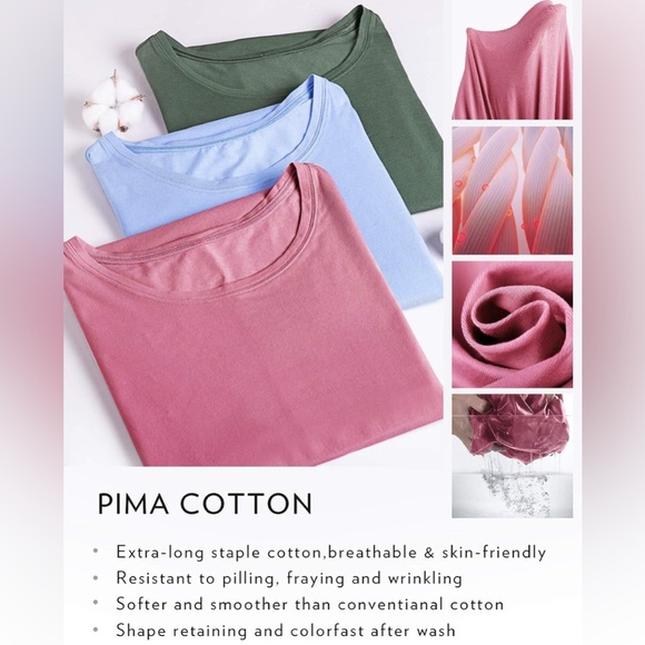 CRZ YOGA Pima Cotton Large Armhole Tank Tops Periwinkle Purple Size Medium - Picture 10 of 11